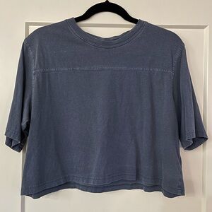 Wild fable crop tee in dusty blue